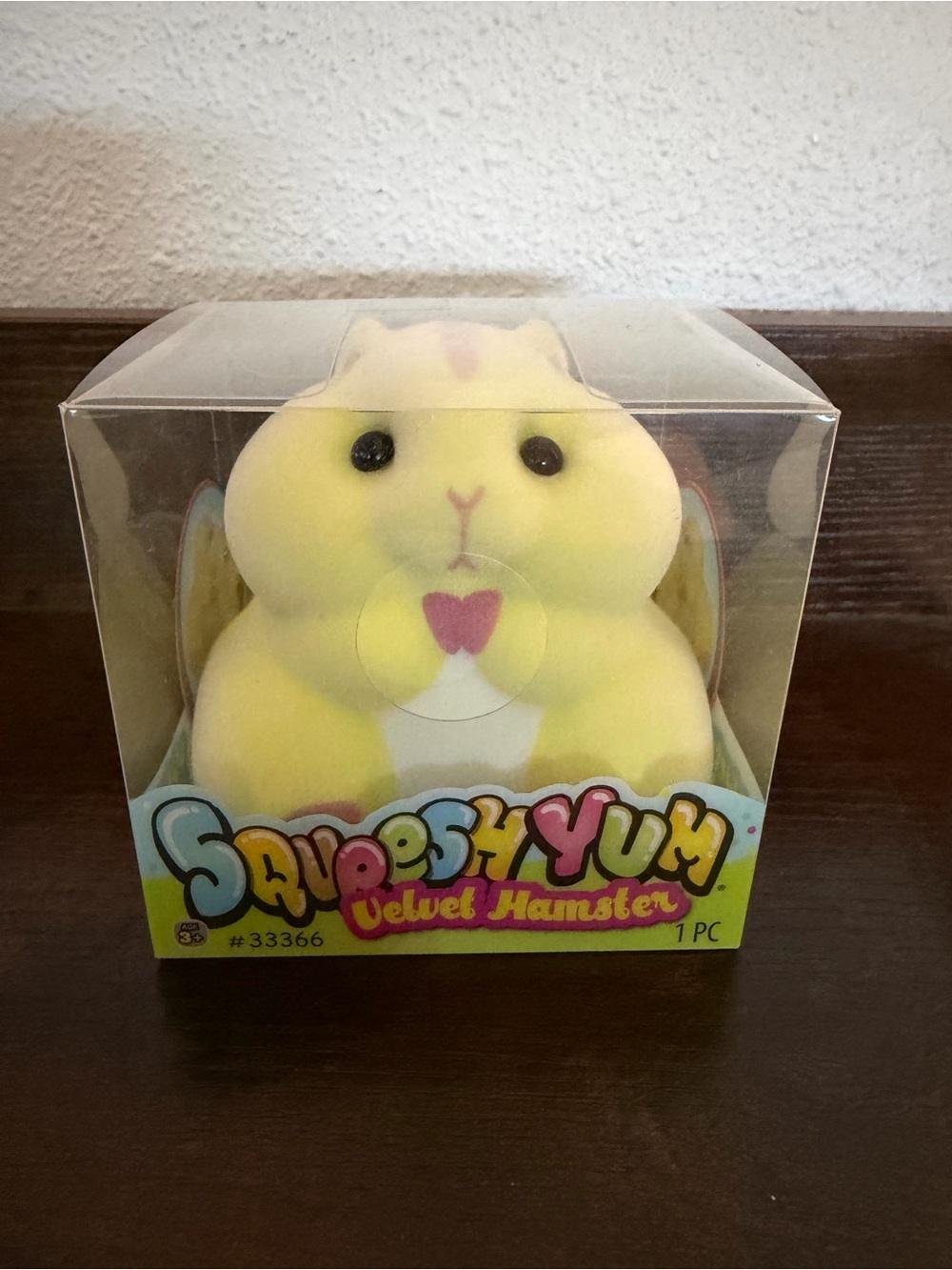 JA-RU Squeesh Yum Velvet Hamster Soft Foam Squeeze Toy in Yellow